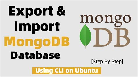 how to export mongodb database.